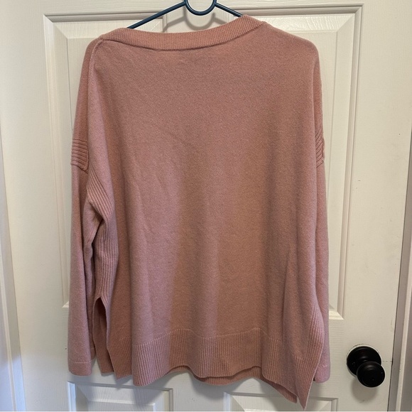 AllSaints Tara Cashmere Wool Pullover Crew Neck Sweater Ballet Pink Size Large - Picture 2 of 10